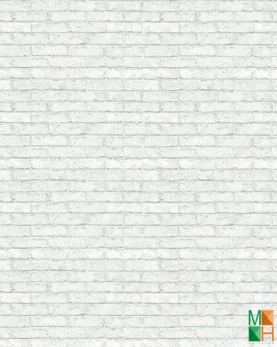  Giấy dán tường 3d giả gạch màu trắng 82362-1